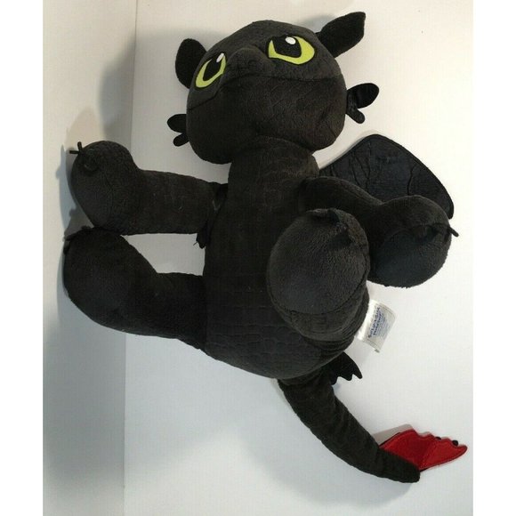 Build A Bear TOOTHLESS Plush How To Train Your Dragon Stuffed Animal Wings Black - Picture 11 of 11